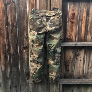 Camo print pants